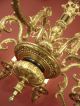 8 Light Fine Empire French Chandelier Brass Vintage Old Antique Lamp Bronze Chandeliers, Fixtures, Sconces photo 11