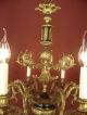 8 Light Fine Empire French Chandelier Brass Vintage Old Antique Lamp Bronze Chandeliers, Fixtures, Sconces photo 1
