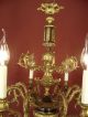 8 Light Fine Empire French Chandelier Brass Vintage Old Antique Lamp Bronze Chandeliers, Fixtures, Sconces photo 2