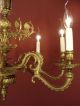 8 Light Fine Empire French Chandelier Brass Vintage Old Antique Lamp Bronze Chandeliers, Fixtures, Sconces photo 3