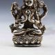 Tibet Silver Handwork Carved Buddha Satue Gd9799 Other Antique Chinese Statues photo 2