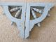 Awesome 2 Old Architectural Corbels Or Brackets Chippy Blue Paint Patina Corbels photo 3