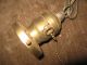 Antique Vintage 1920 ' S Brass Pan Light Fixture Chandelier 3 Pull Chain Sockets Chandeliers, Fixtures, Sconces photo 3