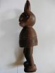 Democratic Republic Of Congo,  Luba? Carved Wooden Female Figure With Horns.  12 