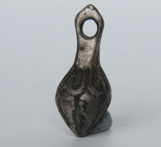 Viking Period Silver Amulet,  Scandinavian,  Norse Pendant 900 - 1000 Ad photo