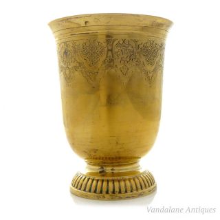 French Empire Antique Sterling Silver Wine Beaker Cup Gold Gilt 950 Minerve photo