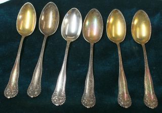 6 Gorham 1897 Lancaster Sterling Silver Demitasse Spoons 5.  25” Rw photo