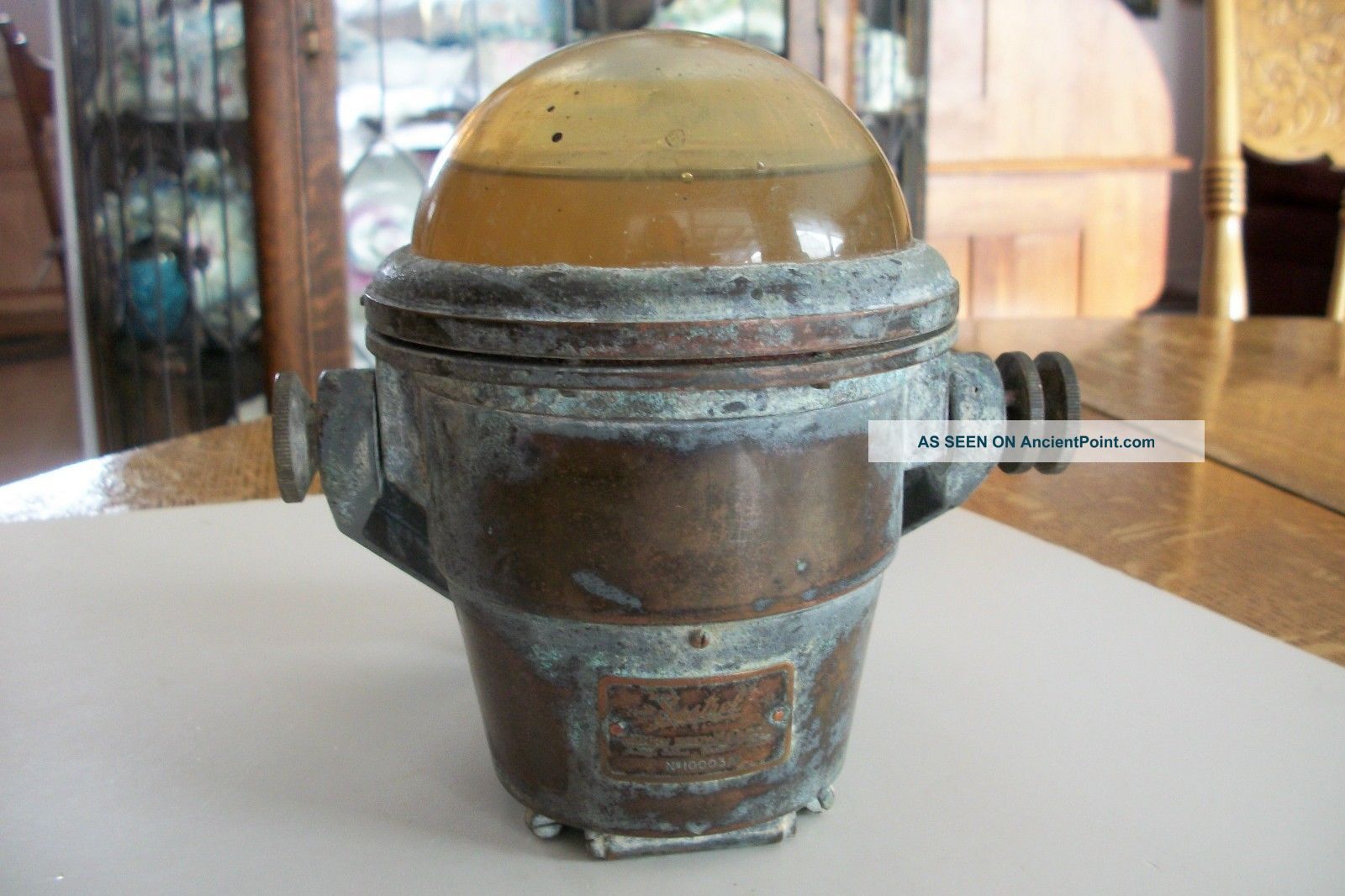 Antique Brass Sestrel Nautical Ship Binnacle Compass Made By Henry Browne & Son Compasses photo