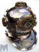 Boston Mass U.  S Navy Mark V Diving Divers Helmet Solid Copper & Brass Full Size Other Maritime Antiques photo 2