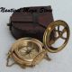 Brass Polish Antique Brass Sundial Compass Vintage Push Nautical Button Decor Compasses photo 2