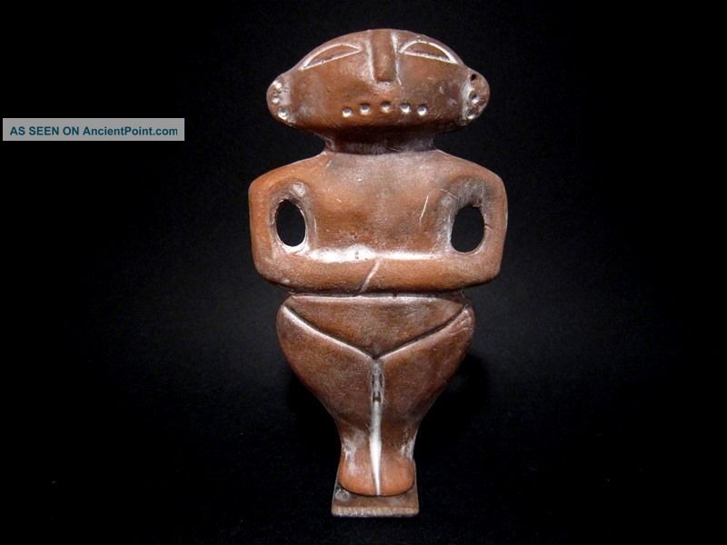 Neolithic Ceramic Idol –vi Millennia B.  C,  Replica Neolithic & Paleolithic photo