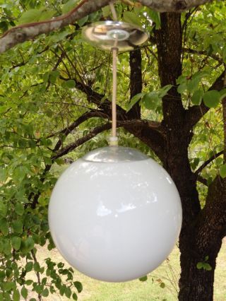 Vtg Mcm Atomic Panton Eames Era Hanging Ceiling Light Fixture Orb Ball Bubble photo