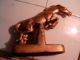 Nuart 1930 Leaping Horse Bookends Signed Art Deco Antique Gold Spelter Art Deco photo 1