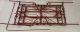 Antique - Doll - Folding - Wrought Iron Scroll Work Bed W/canopy - Red Paint C.  1890 - 1910 Other Antique Furniture photo 10