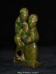 Antique China Old Jade Pure Hand - Carved People Woman Man Make Love Shunga Statue Other Antique Chinese Statues photo 3