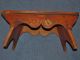 Antique Wooden Folk Art Decorated Footstool Or Bench 1900-1950 photo 7