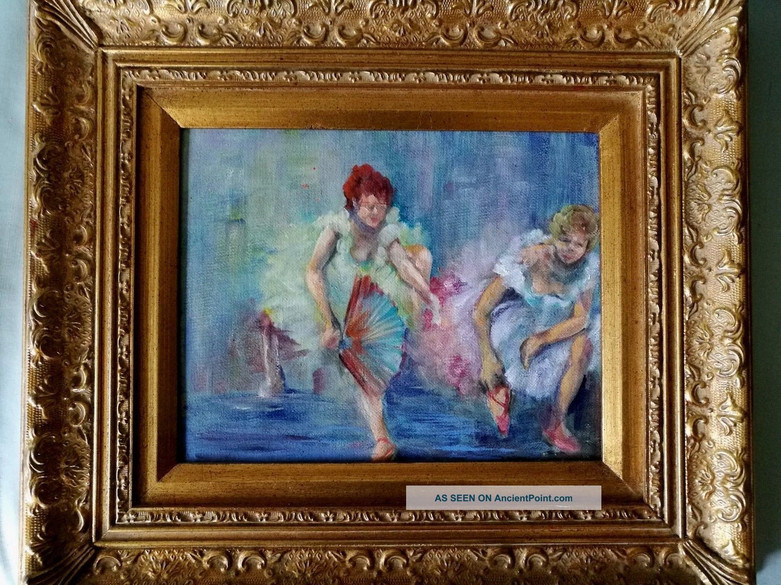 Impressionist Style Oil Painting - Ballerinas Other Antique Periods & Styles photo