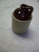 Small Vintage Beige/brown Stoneware Crock Jug Bottle/5 