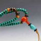 Chinaese Collectibles Handwork Turquoise & Beeswax Toyed Prayer Bead Necklace Necklaces & Pendants photo 2