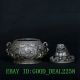Tibet Silver Copper Hand - Carved Kirin Treasure Bowl Pot W Xuande Mark Gd1881 Pots photo 4