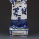 Chinese Blue And White Handwork Emperor Holding A Fan Statues Other Antique Chinese Statues photo 3