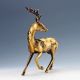 Chinese Collectable Brass Hand Carved Deer Statues Buddha photo 2