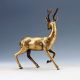 Chinese Collectable Brass Hand Carved Deer Statues Buddha photo 3