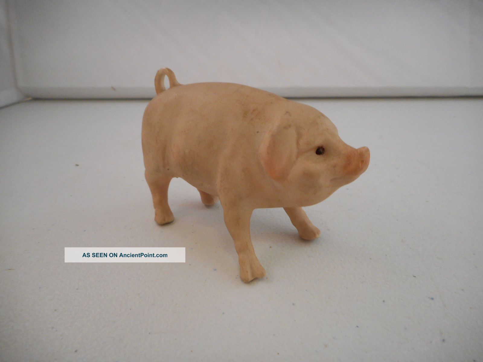 Vintage Antique Porcelain Bisgue Pig Figurine - Germany Figurines photo
