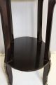 French Provincial Marquetry Inlaid Mahogany Side Table Brass Gallery 1900-1950 photo 5