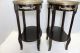 French Provincial Marquetry Inlaid Mahogany Side Table Brass Gallery 1900-1950 photo 8