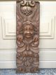 Antique Architectural Carving Putti / Cherub/ Angel Pediment Wall Piece In Wood Carved Figures photo 1