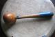 Antique Woodruff Wood Seed Scoop Old Blue Paint Country Store Garden Primitives photo 2