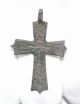Late/post Medieval Decorated & Inscribed Cross Pendant - Wearable - Rare - A873 Roman photo 1