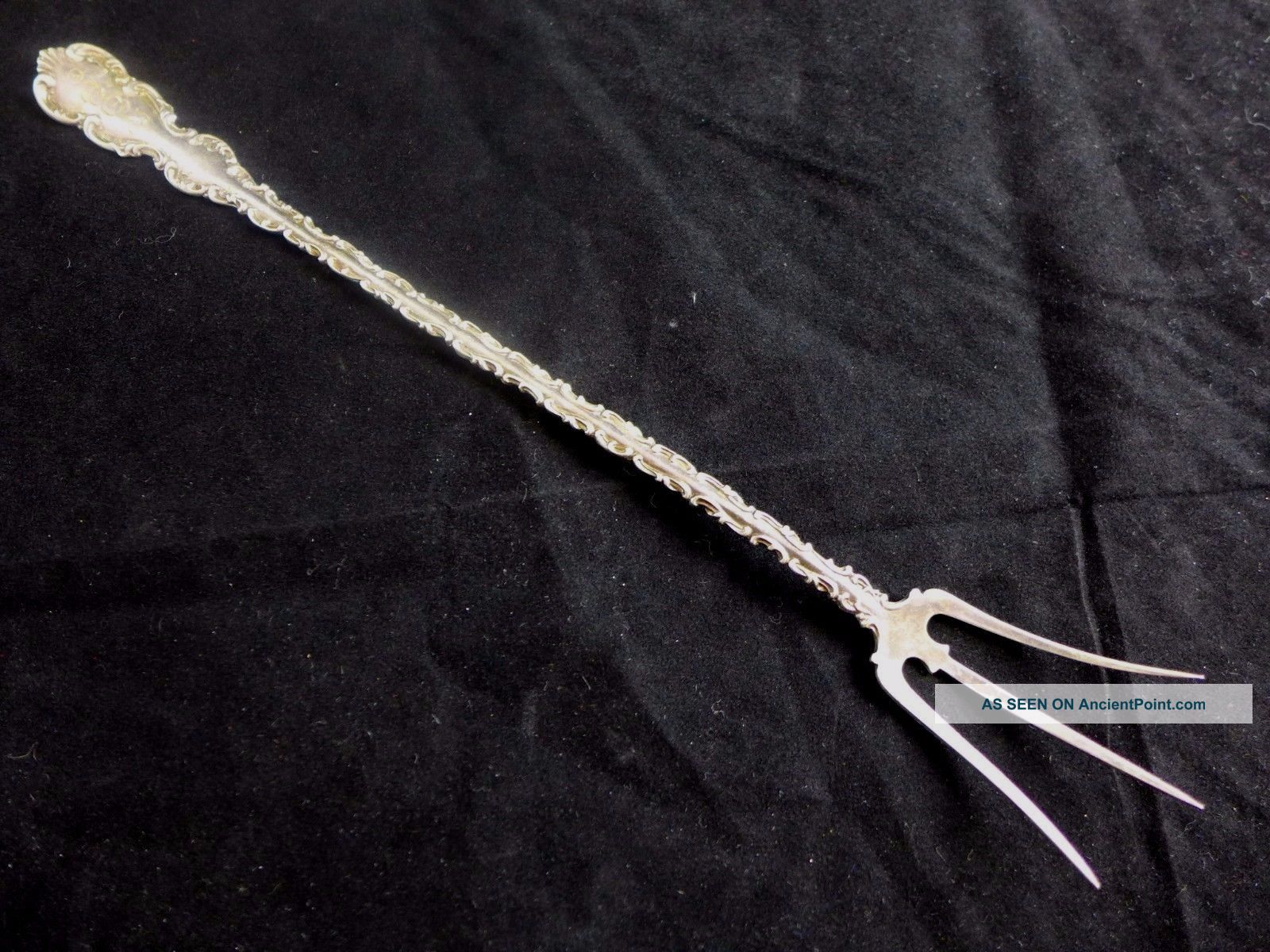 Whiting Sterling Silver Louis Xv Lettuce Fork Serving Large 25g Flatware & Silverware photo