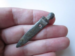 Very Rare And Unique Ancient Roman Bronze Amulet Gladius (2) photo