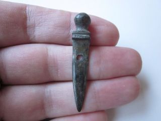Very Rare And Unique Ancient Roman Bronze Amulet Gladius photo