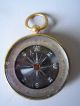 Fine Antique French Compass In Gilded Case 1900 Compasses photo 1