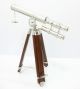 Brass Telescope Marine Wooden Tripod Spyglass Home Decor Instrument Telescopes photo 4