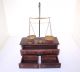 1900s Antique Goldsmith Jewelry Weight Balance Brass Scale With Wooden Box 505 Scales photo 9
