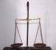 1900s Antique Goldsmith Jewelry Weight Balance Brass Scale With Wooden Box 505 Scales photo 1