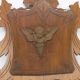 Antique Wood Victorian Wall Mount Hanging Holder Cherub Angle Religious Gothic Other Antique Woodenware photo 2