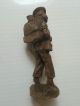 Hand Carved Wood Carving Antique German Folk Art Solid Wood 6.  25 Inches Tall Hs Carved Figures photo 5