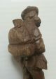 Hand Carved Wood Carving Antique German Folk Art Solid Wood 6.  25 Inches Tall Hs Carved Figures photo 6