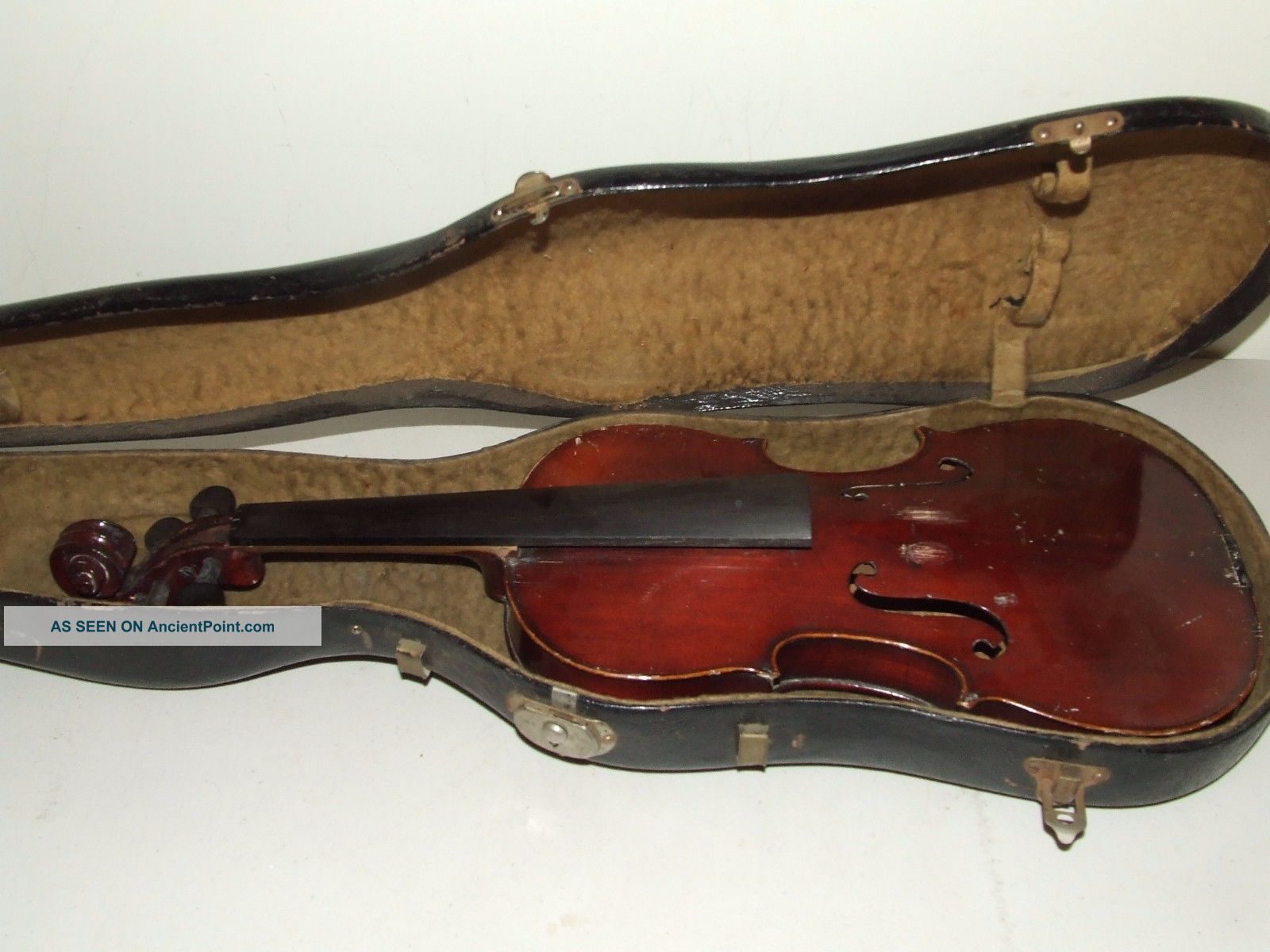 Antique 19th C.  German Or Czech Violin With Case String photo