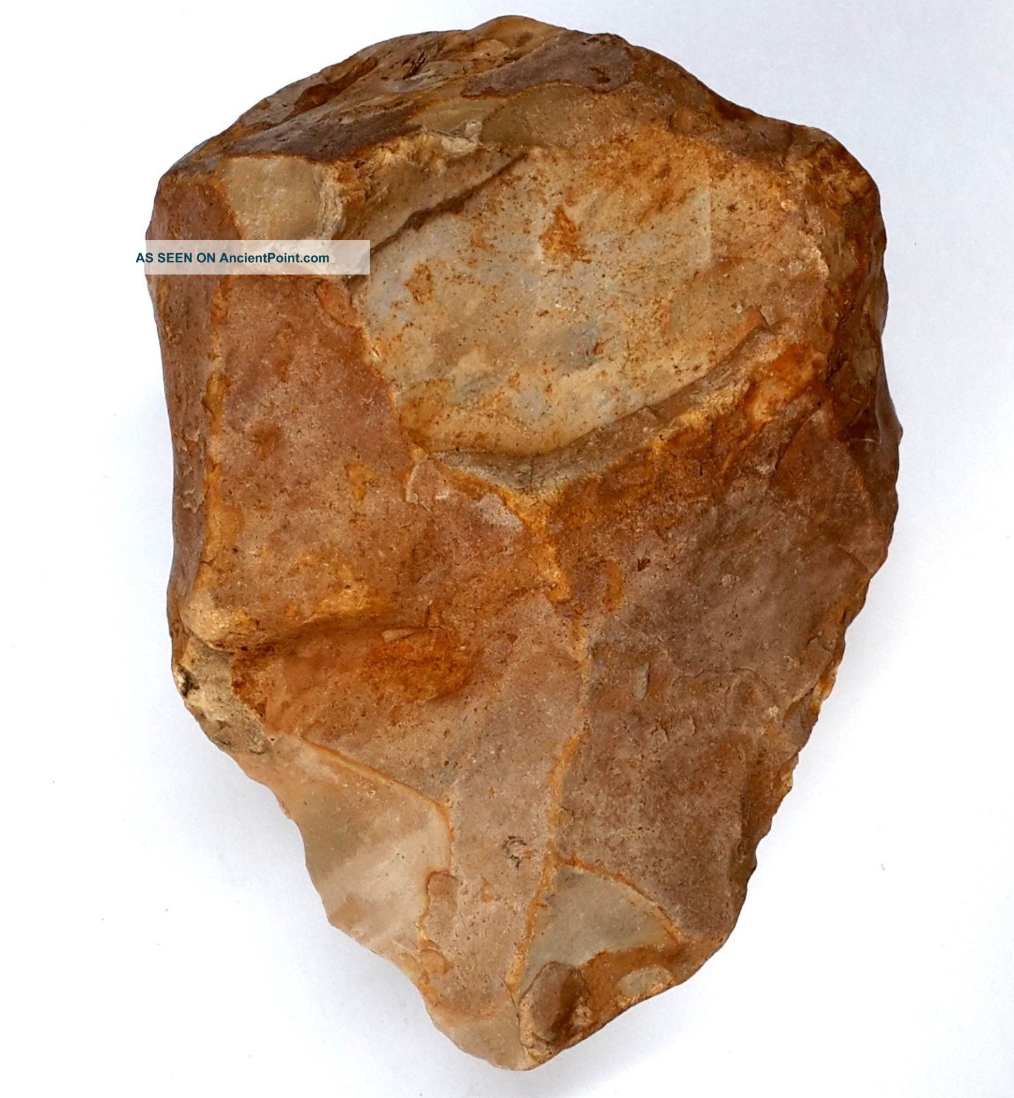 Acheulean Flint Stone Large Hand Axe Neanderthal Paleolithic Tool Neolithic & Paleolithic photo