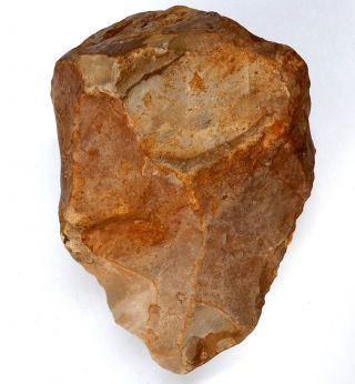 Acheulean Flint Stone Large Hand Axe Neanderthal Paleolithic Tool photo