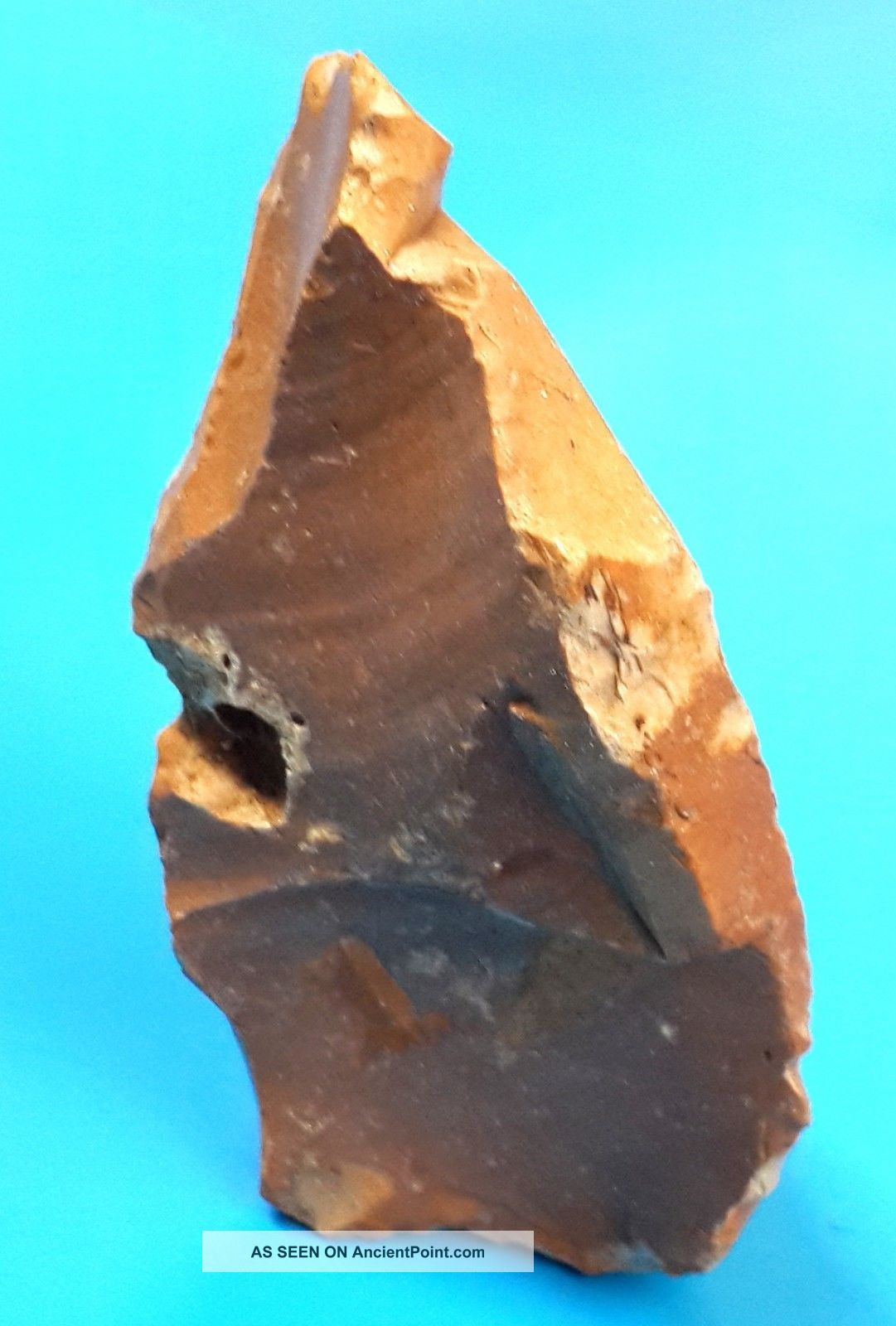 Flint Stone Hand Grader Tool Neanderthal Paleolithic Neolithic & Paleolithic photo