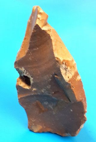Flint Stone Hand Grader Tool Neanderthal Paleolithic photo