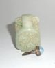 Pale Green Carved Stone Snuff Bottle Snuff Bottles photo 1