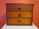 1900 ' S Miniture 3 Drawer Hand Crafted Wooden Chest W Knobs Varnished Surface Nr Primitives photo 7